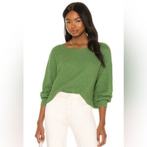 Lovers + Friends Kait Blouson Pullover Sweater Oversized Sz Large Green